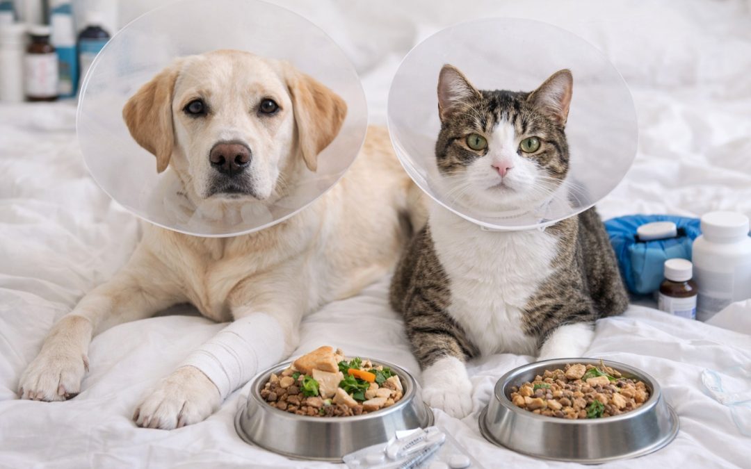 Nutriție și recuperare post-chirurgicală pentru câini și pisici: ghid complet pentru o vindecare mai rapidă